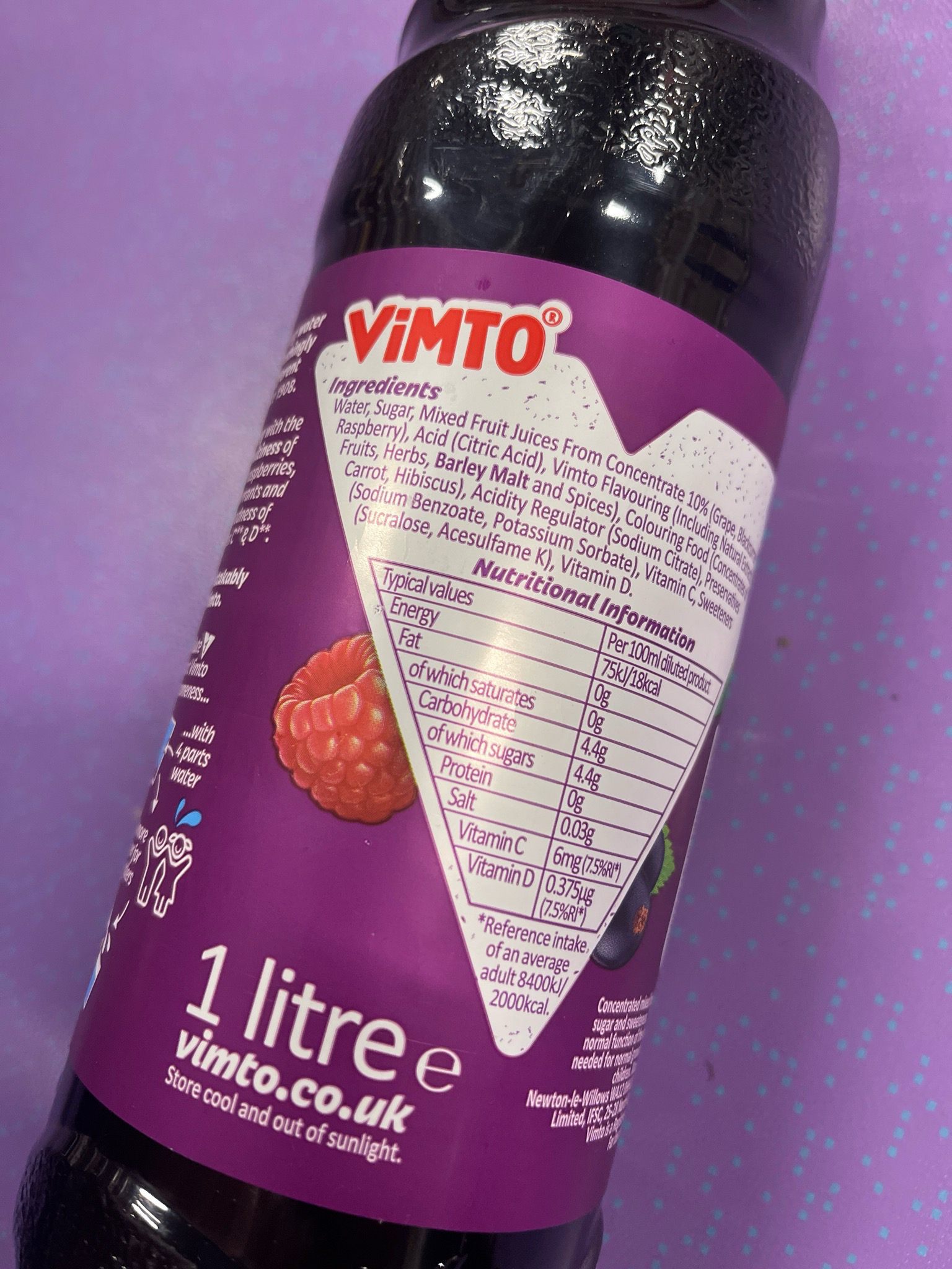 VIMTO REAL FRUIT SQUASH 1 Litre