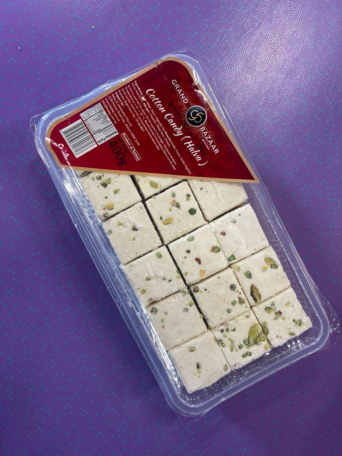 PISTACHIO COTTON CANDY TRAY 400g