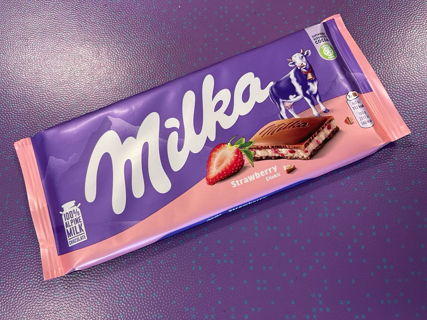 Milka Strawberry Chocolate Bar