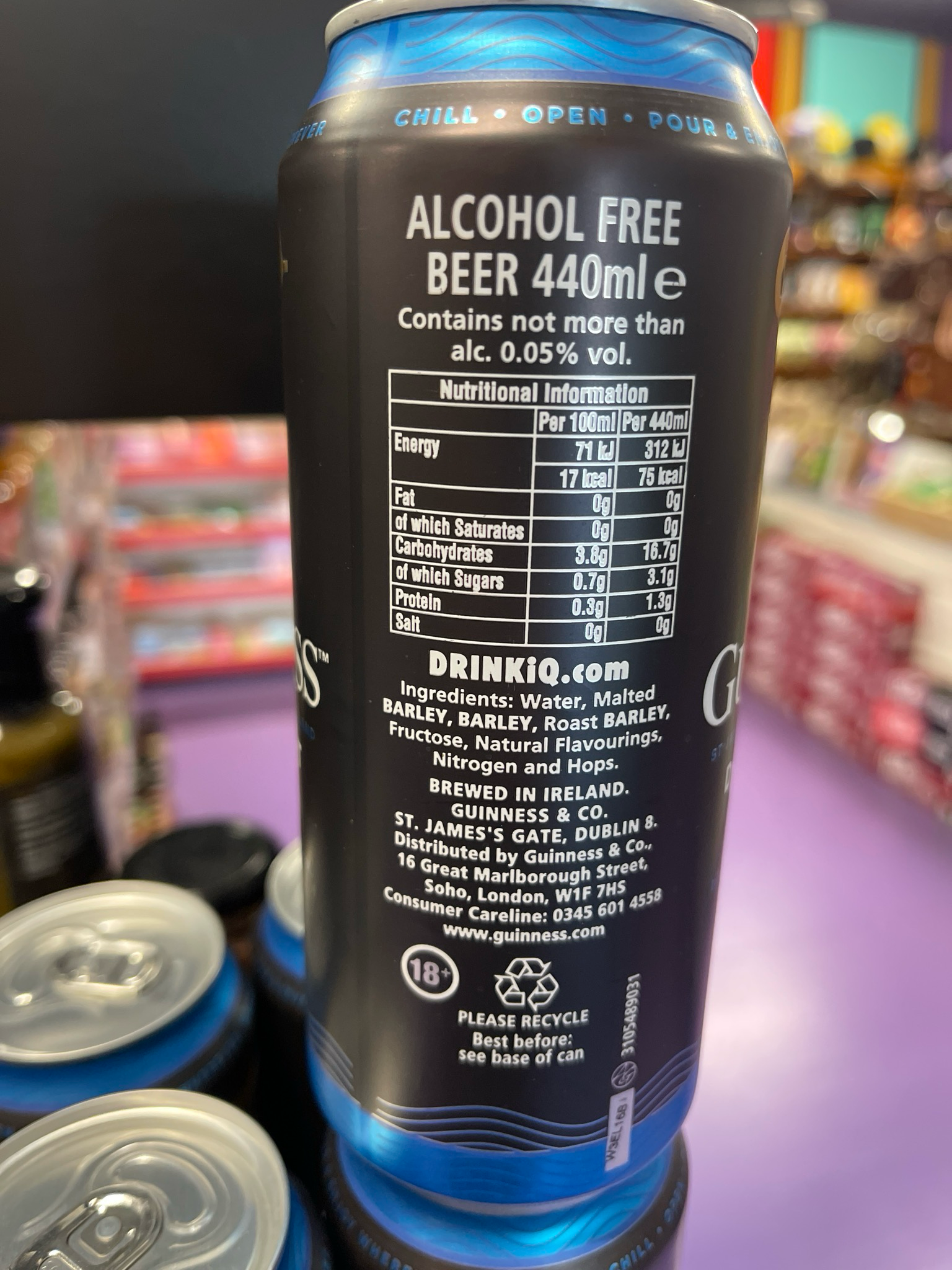 GUINNESS DRAUGHT ZERO 440ml