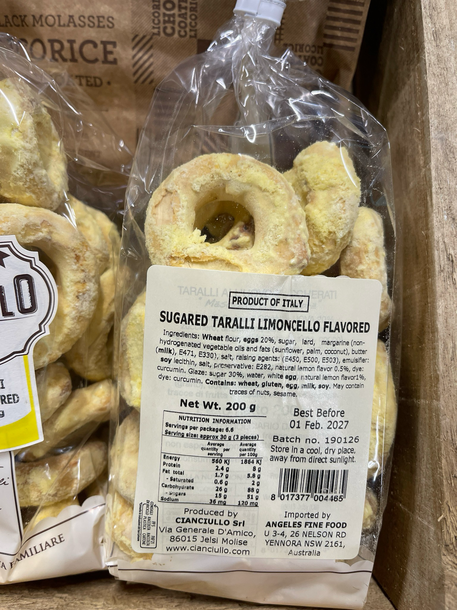CIANCIULLO LIMONCLLO TARALLI  200g