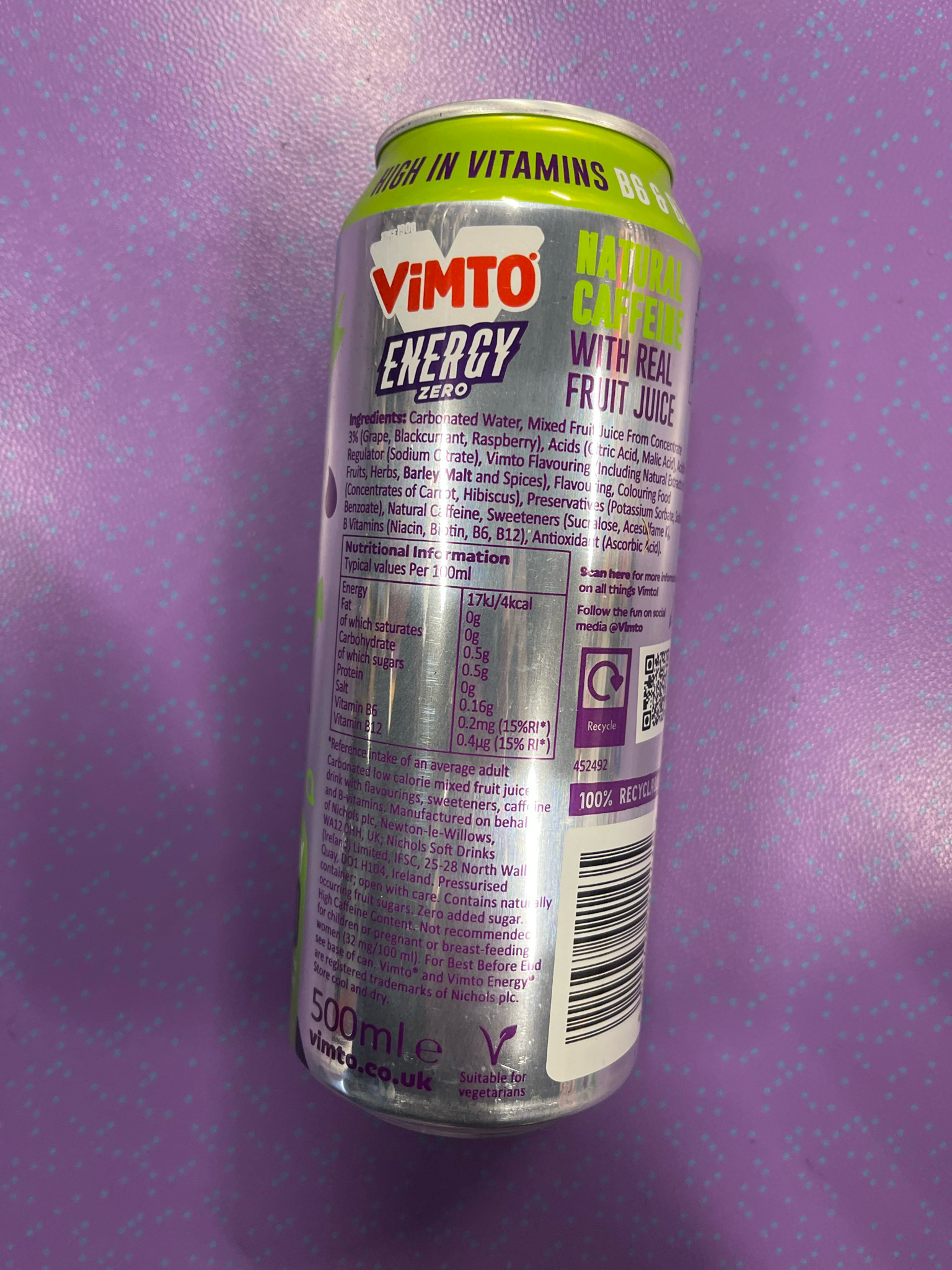 VIMTO ENERGY ZERO 500ml