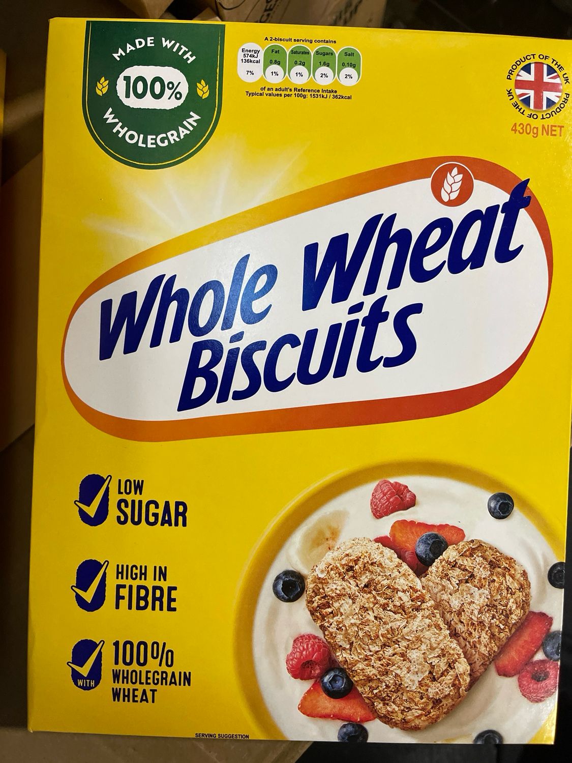 WHOLE WHEAT BISCUITS 430g