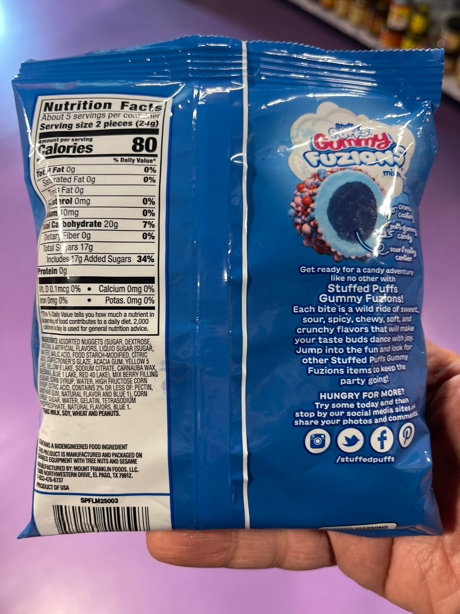 GUMMY FUZIONS PUFFS 120g