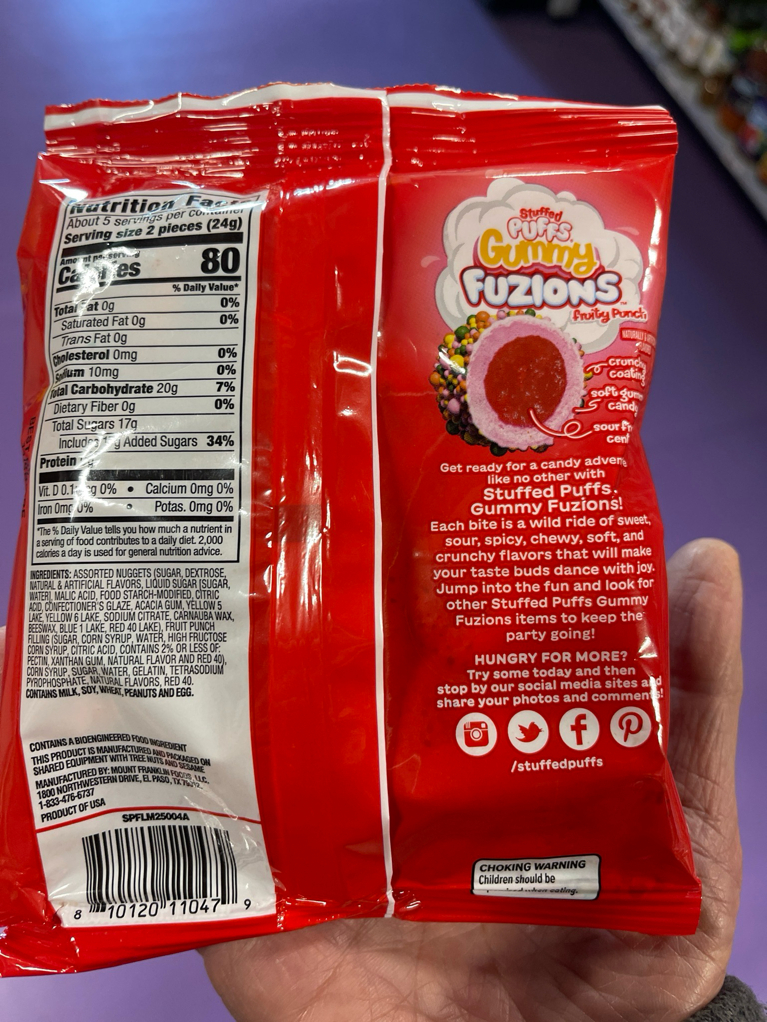 STUFFED PUFFS FUZIONS FRUITY 120g FAMOUS
