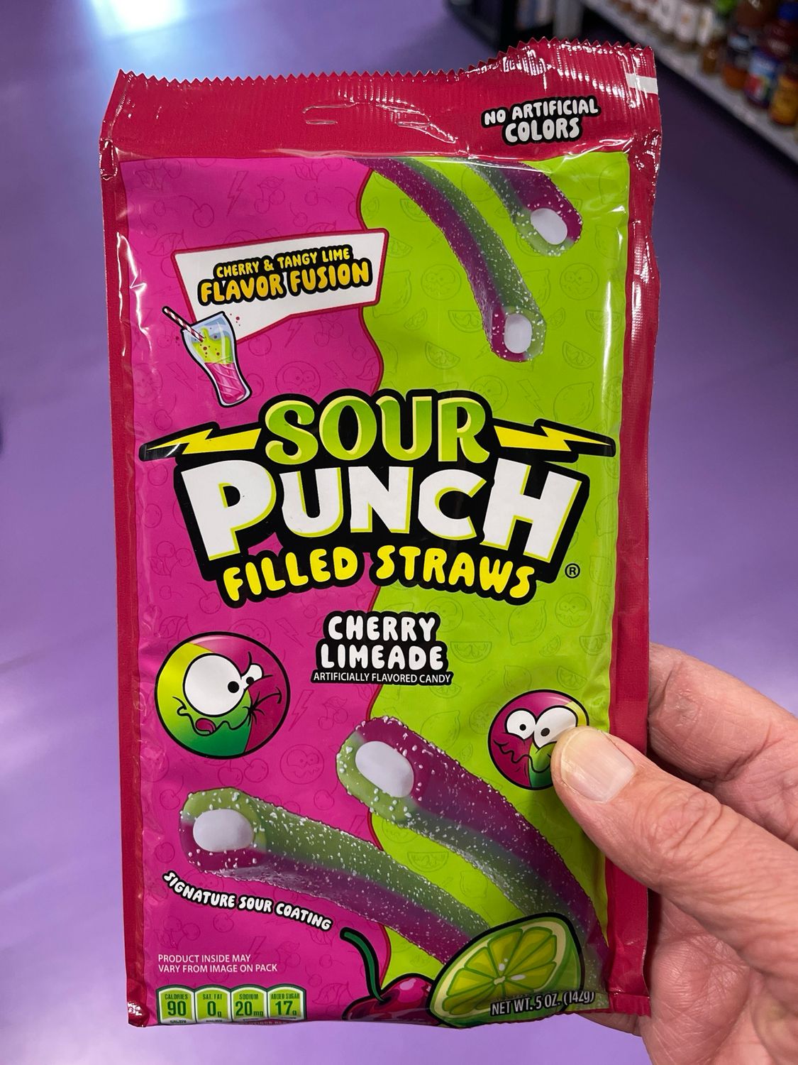 SOUR PUNCH CHERRY LIMEADE STRAWS 142g