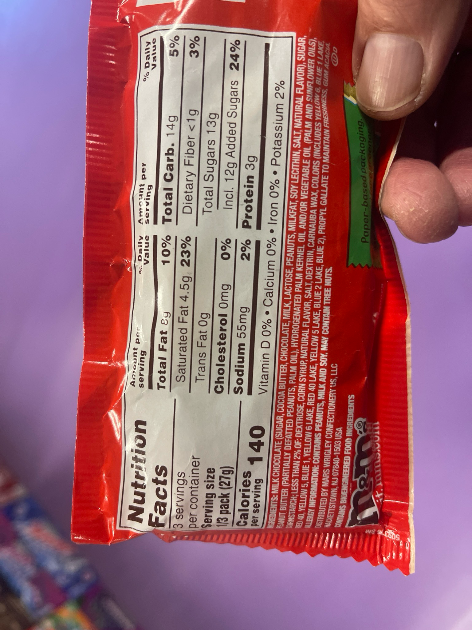 M&M’s MEGA PEANUT BUTTER SHRE SIZE 80.2g