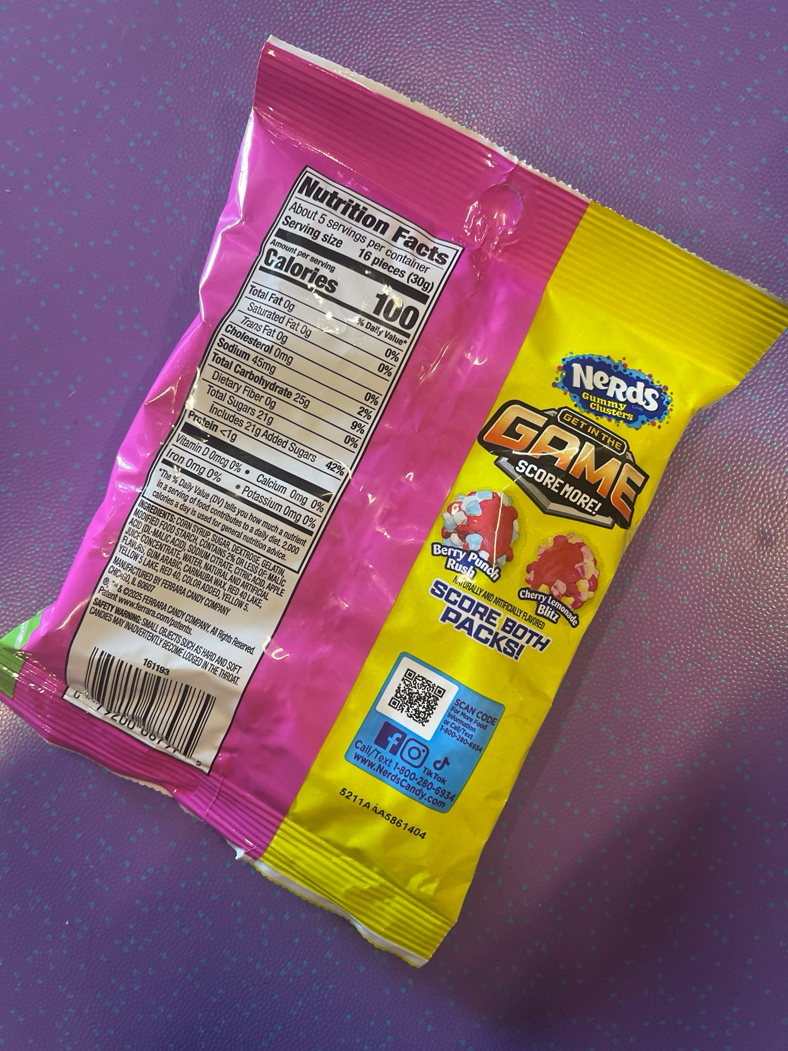 NERDS GUMMY CLUSTERS CHERRY/ LEM 141g