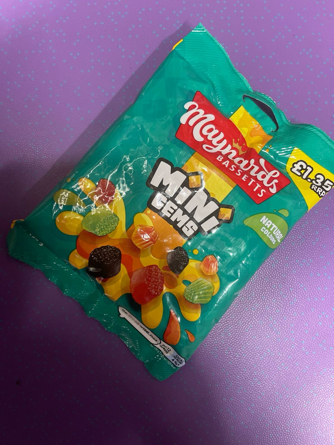 MAYNARDS BASSETTS MINI GEMS 130g UK
