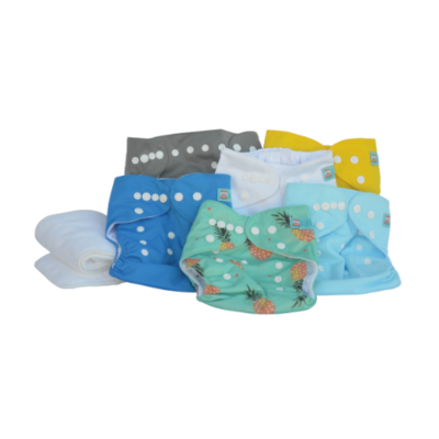Reusable Baby Diapers (One size fits all!) (6pcs each)