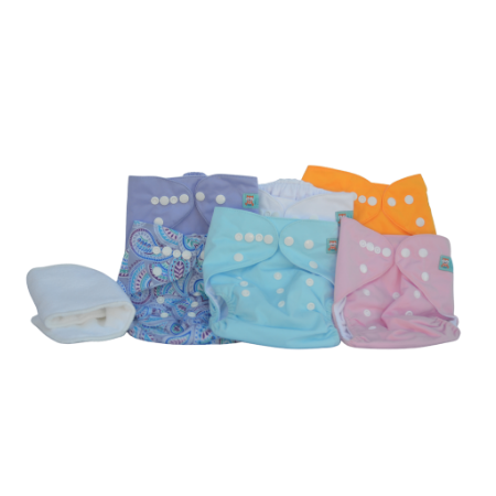 Reusable Baby Diapers (One size fits all!) (6pcs each)