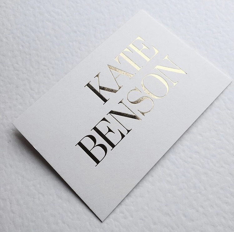 Hot foil stamping business cards