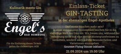✪ Gin-Tasting - 21.09.2024 im Engel´s Bad Homburg