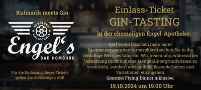 ✪ Gin-Tasting - 19.10.2024 im Engel´s Bad Homburg