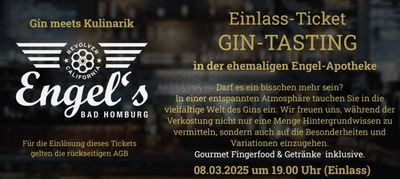 ✪ Gin-Tasting - 08.03.2025 im Engel´s Bad Homburg