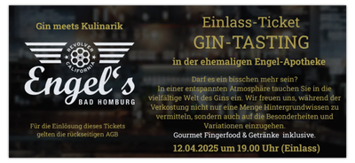 ✪ Gin-Tasting - 12.04.2025 im Engel´s Bad Homburg