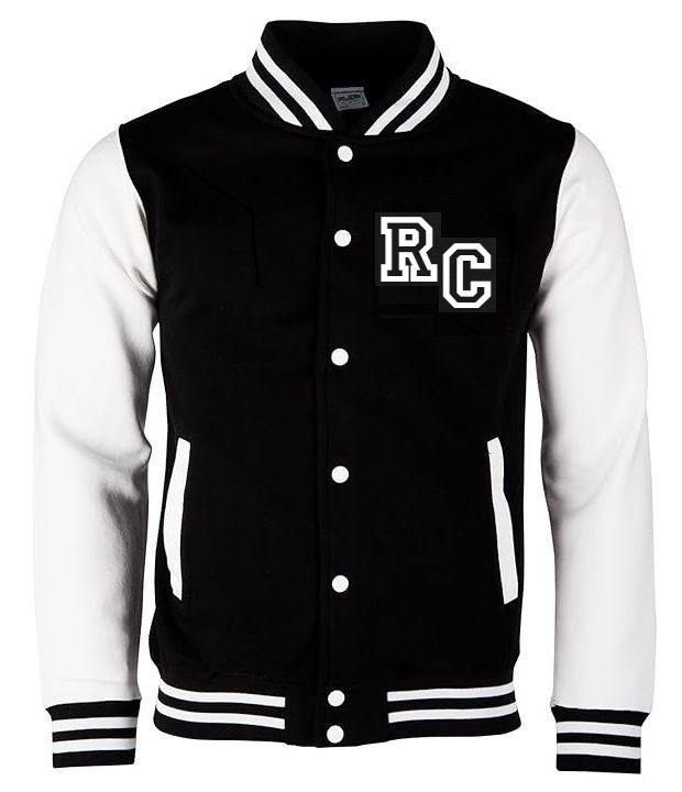 ✪ College-Jacket "RC" Black & White Unisex