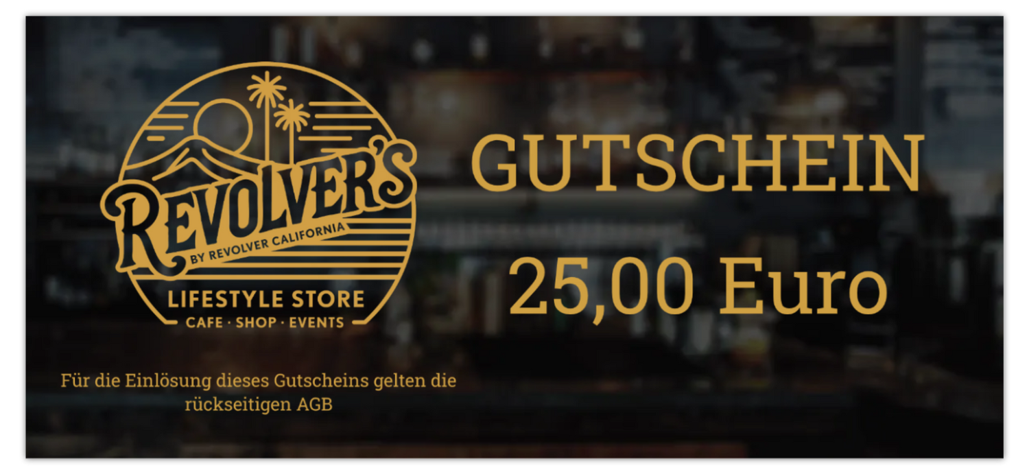 ✪ Gutschein Revolver´s 25 ✪ Gutschein Revolver´s 25
