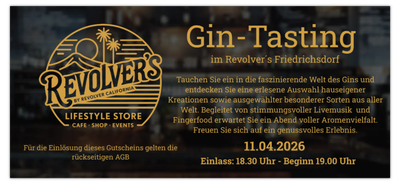 ✪ Gin-Tasting - 11.04.2026 im Revolver´s Friedrichsdorf ✪ Gin-Tasting - 11.04.2026 im Revolver´s Friedrichsdorf