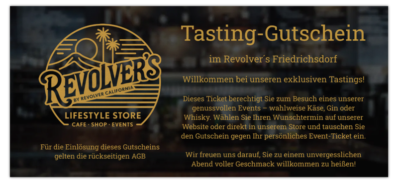 ✪ Tasting-Gutschein im Revolver´s Friedrichsdorf ✪ Tasting-Gutschein im Revolver´s Friedrichsdorf