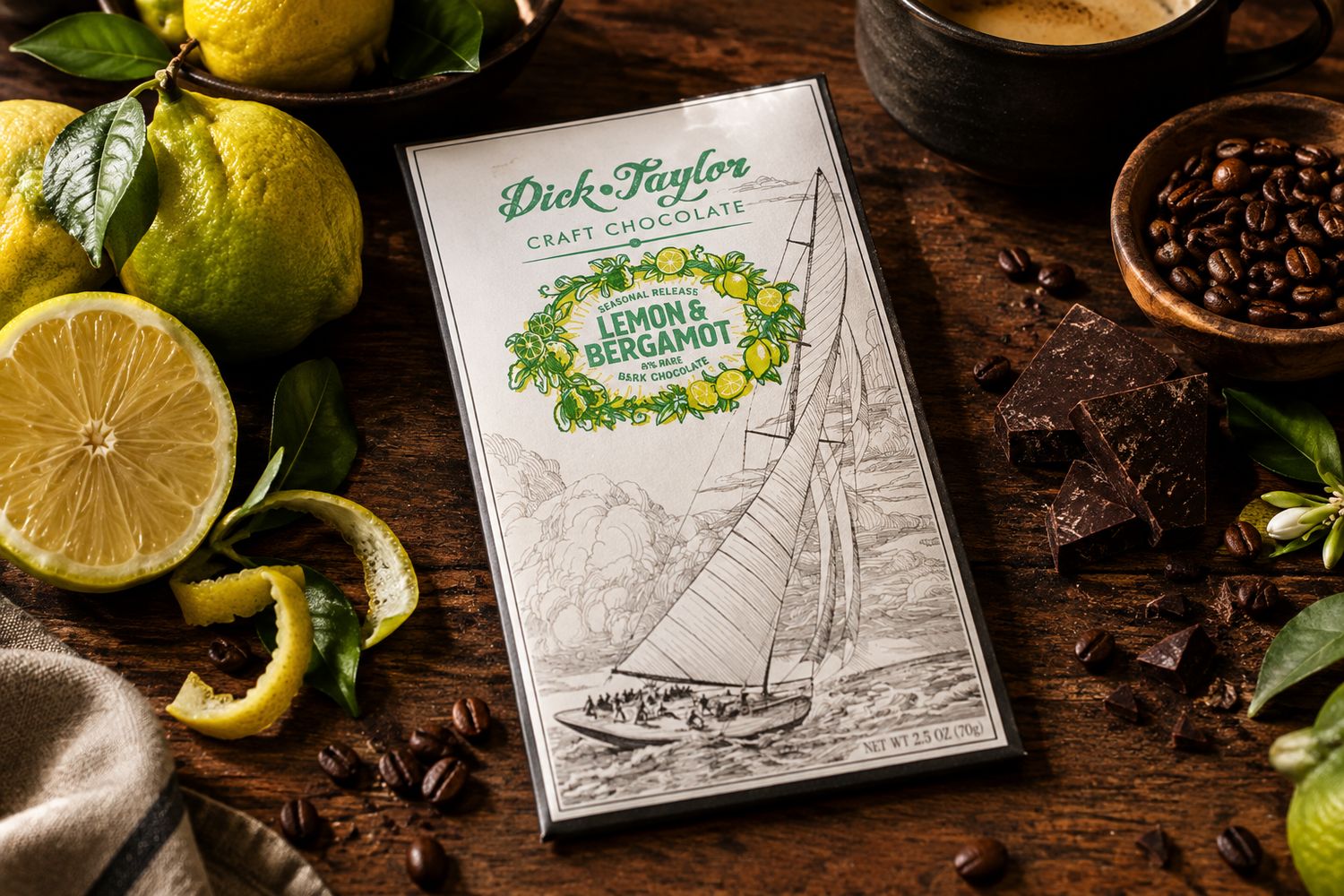 ✪ California Craft-Chocolate - Lemon & Bergamot 60g ✪ California Craft-Chocolate - Lemon & Bergamot 60g