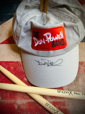 Signed Baseball Cap and a new pair of Dons sticks
