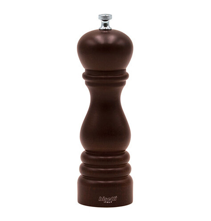 Walnut stained beech wood pepper mill 'Roma' 19 cm