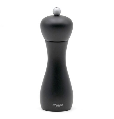 Black lacquered pepper mill 'Rimini' 18 cm