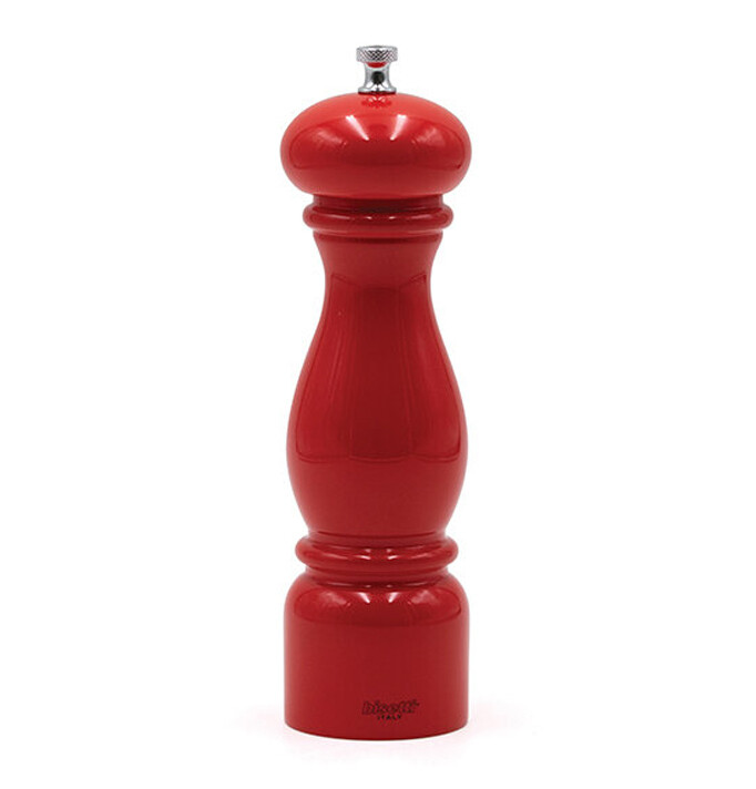 Red lacquered wood pepper mill 'Firenze' 22 cm