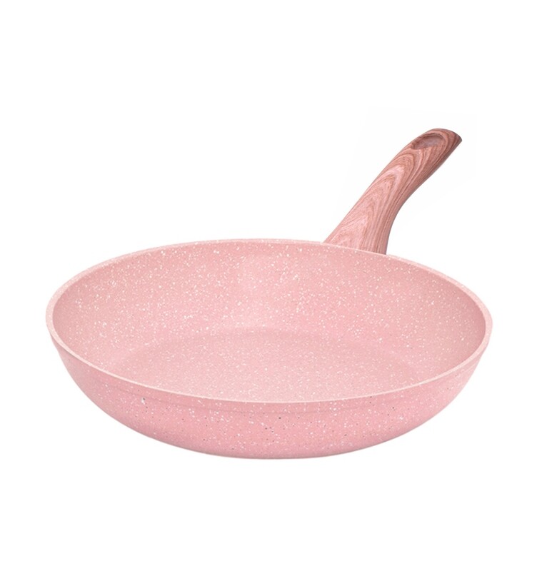 Padella ø 24 cm 'Stonerose' con manico design legno rosa