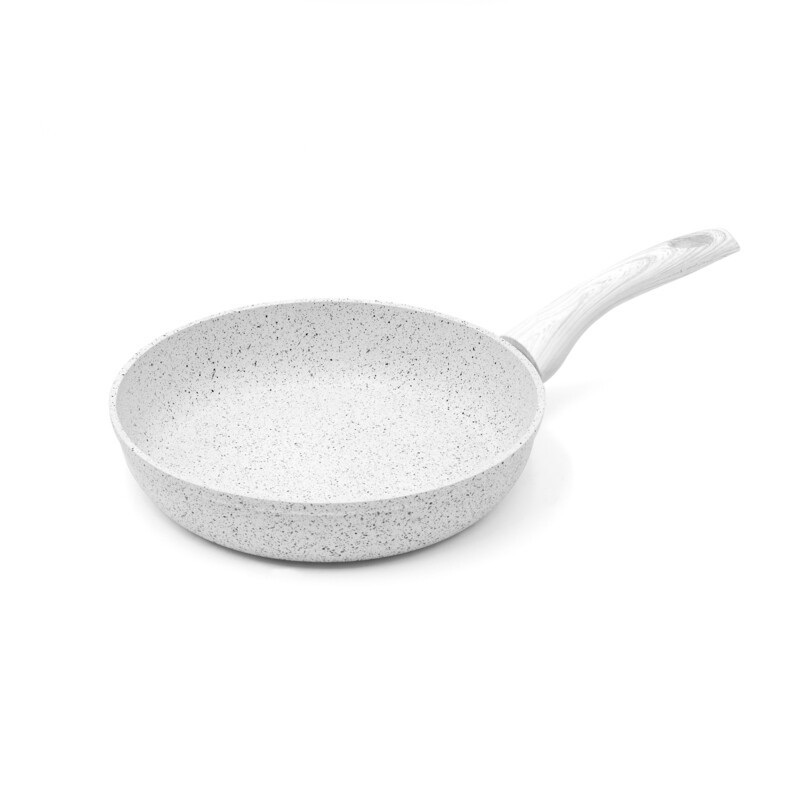 Padella ø 24 cm 'Stonewhite' con manico design legno bianco