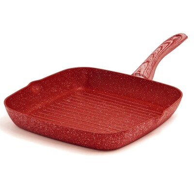 Contact Grill 28 x 28 cm wood handle 'Red Passion'