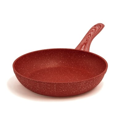 Pan Ø 24 cm 'Red Passion' with wood colour handles