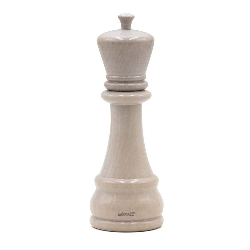 Macina spezie "Re" in faggio laccato bianco