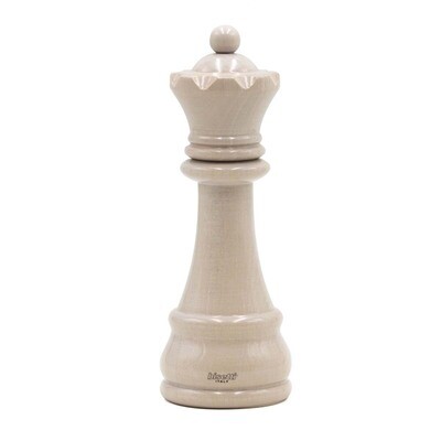 White lacquered beech wood spice mill 'Queen' 23 cm