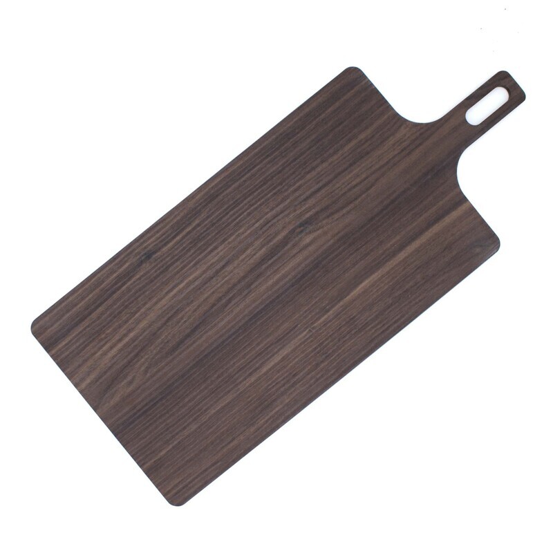 &quot;Arya&quot; HPL rectangular cutting board with handle - walnut finishing