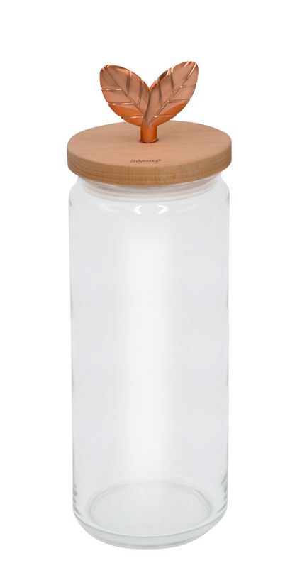 &quot;PRINTEMPS D&#39;OR&quot; GLASS JAR 1500cc WITH NATURAL BEECH LID