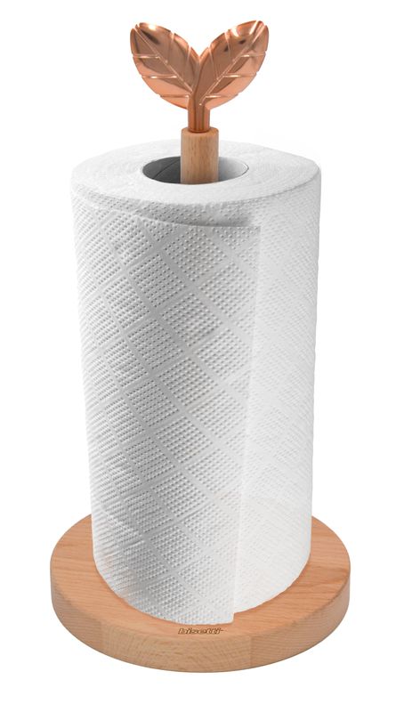 &quot;PRINTEMPS D&#39;OR&quot; NATURAL BEECH TOWEL HOLDER Ø15 x H.31 cm