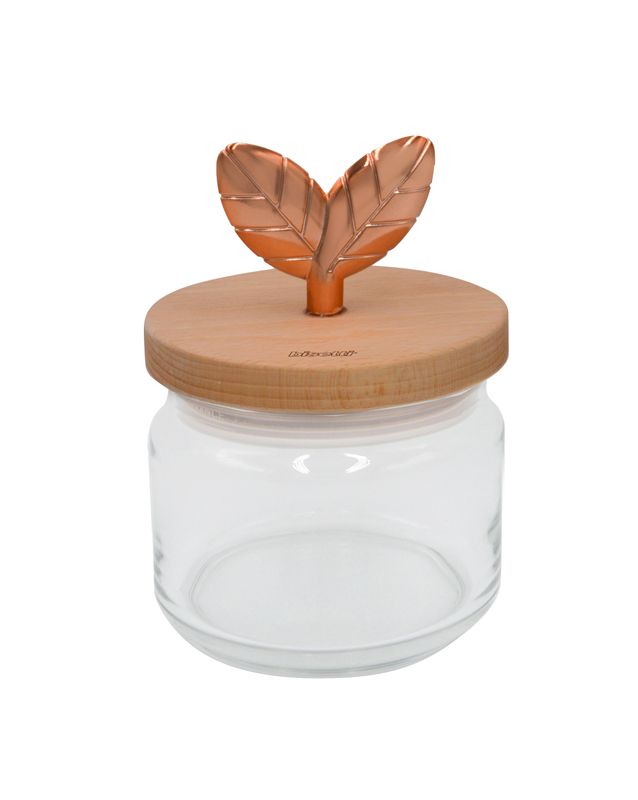 &quot;PRINTEMPS D&#39;OR&quot; GLASS JAR 750cc WITH NATURAL BEECH LID