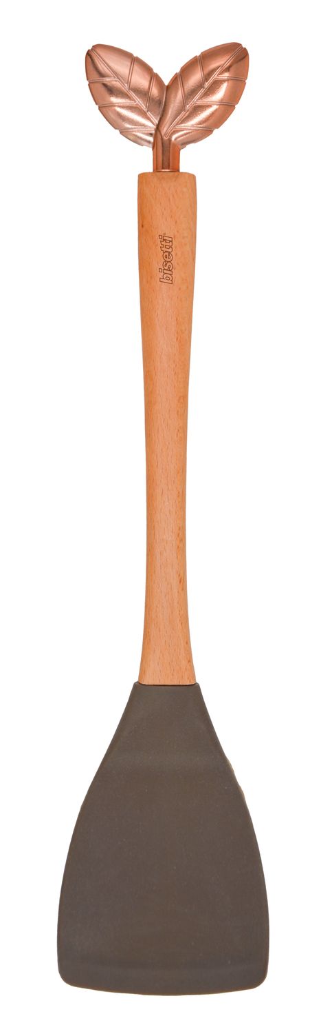 &quot;PRINTEMPS D&#39;OR&quot; SILICON SPATULA WITH NATURAL BEECH WOOD HANDLE