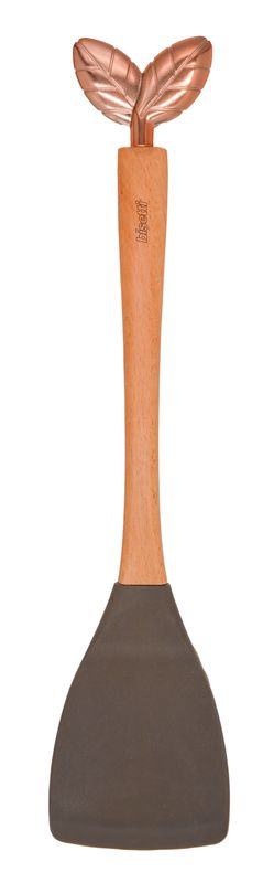 &quot;PRINTEMPS D&#39;OR&quot; SILICON SPATULA WITH NATURAL BEECH WOOD HANDLE