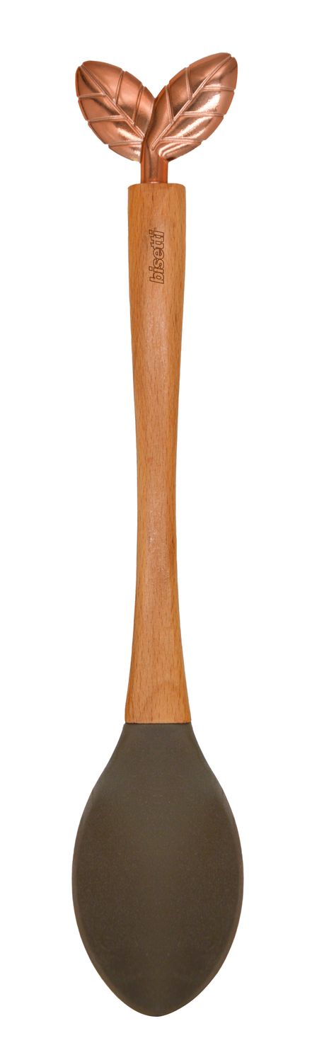 &quot;PRINTEMPS D&#39;OR&quot; SILICON SPOON WITH NATURAL BEECH WOOD HANDLE