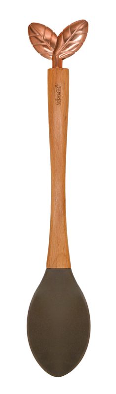 &quot;PRINTEMPS D&#39;OR&quot; SILICON SPOON WITH NATURAL BEECH WOOD HANDLE