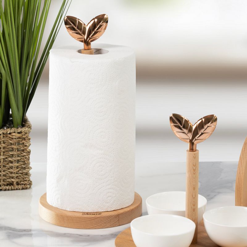"PRINTEMPS D'OR" NATURAL BEECH TOWEL HOLDER Ø15 x H.31 cm