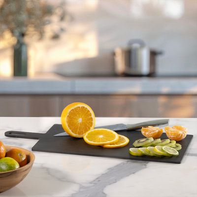 HPL rectangular cutting board with handle "Arya" - Slate finish