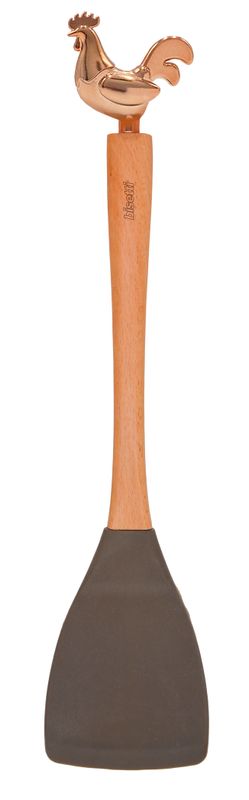 &quot;Cocoricò&quot; silicon spatula with natural beech wood handle