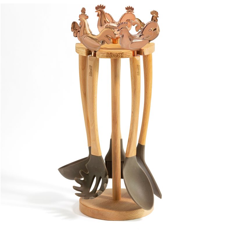 “Cocoricò” Ladle holder with set 5 pz. silicone tools