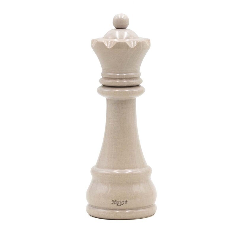 White lacquered beech wood spice mill 'Queen' 23 cm White lacquered beech wood spice mill 'Queen' 23 cm