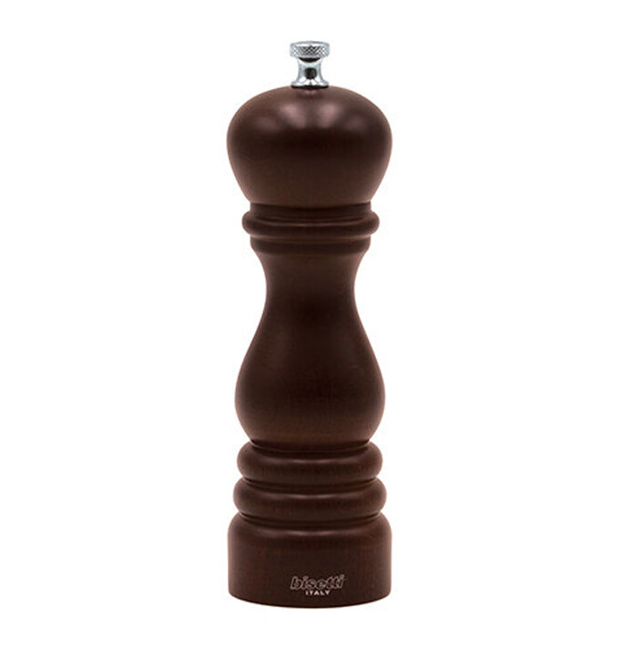 Walnut stained beech wood pepper mill "Roma" - 19 cm