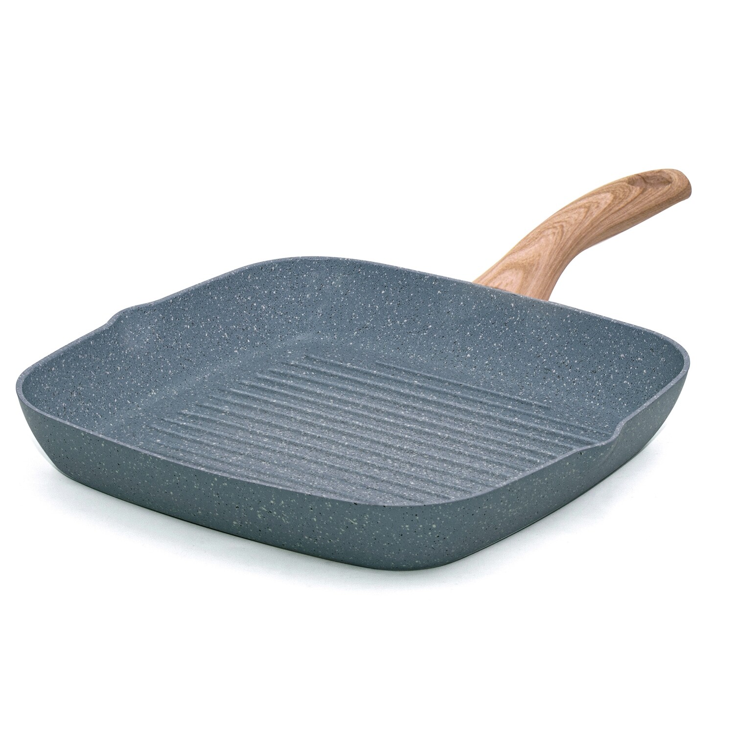 Bistecchiera 28 x 28 cm 'Pierre Gourmet' con manico design legno naturale